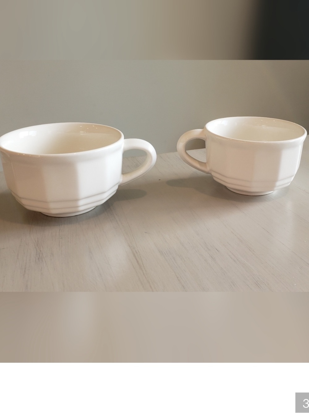Pfaltzgraff set of 2 vintage Heritage White mugs made in the USA.